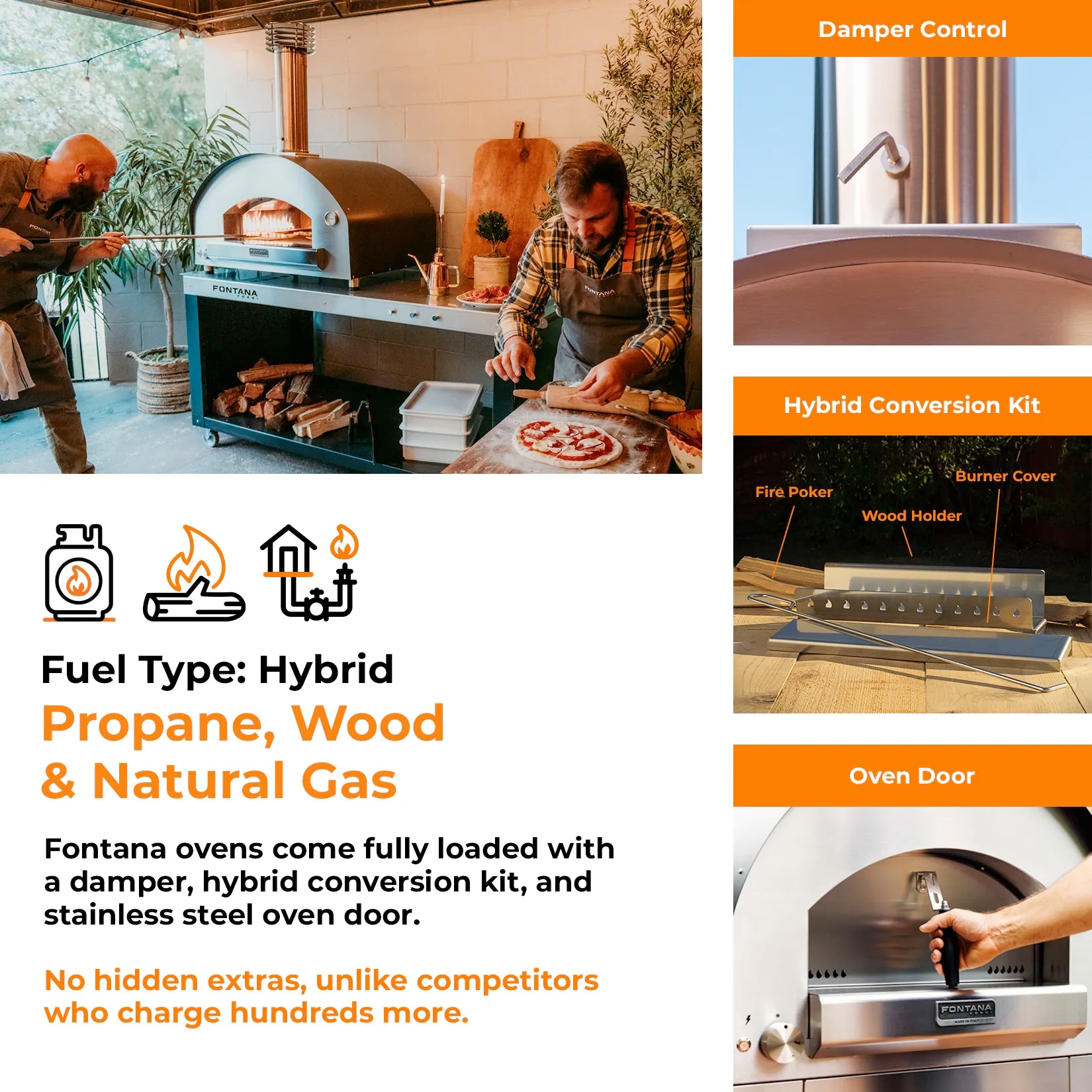 ROMA Hybrid Gas & Wood Oven - New Gen Marinara