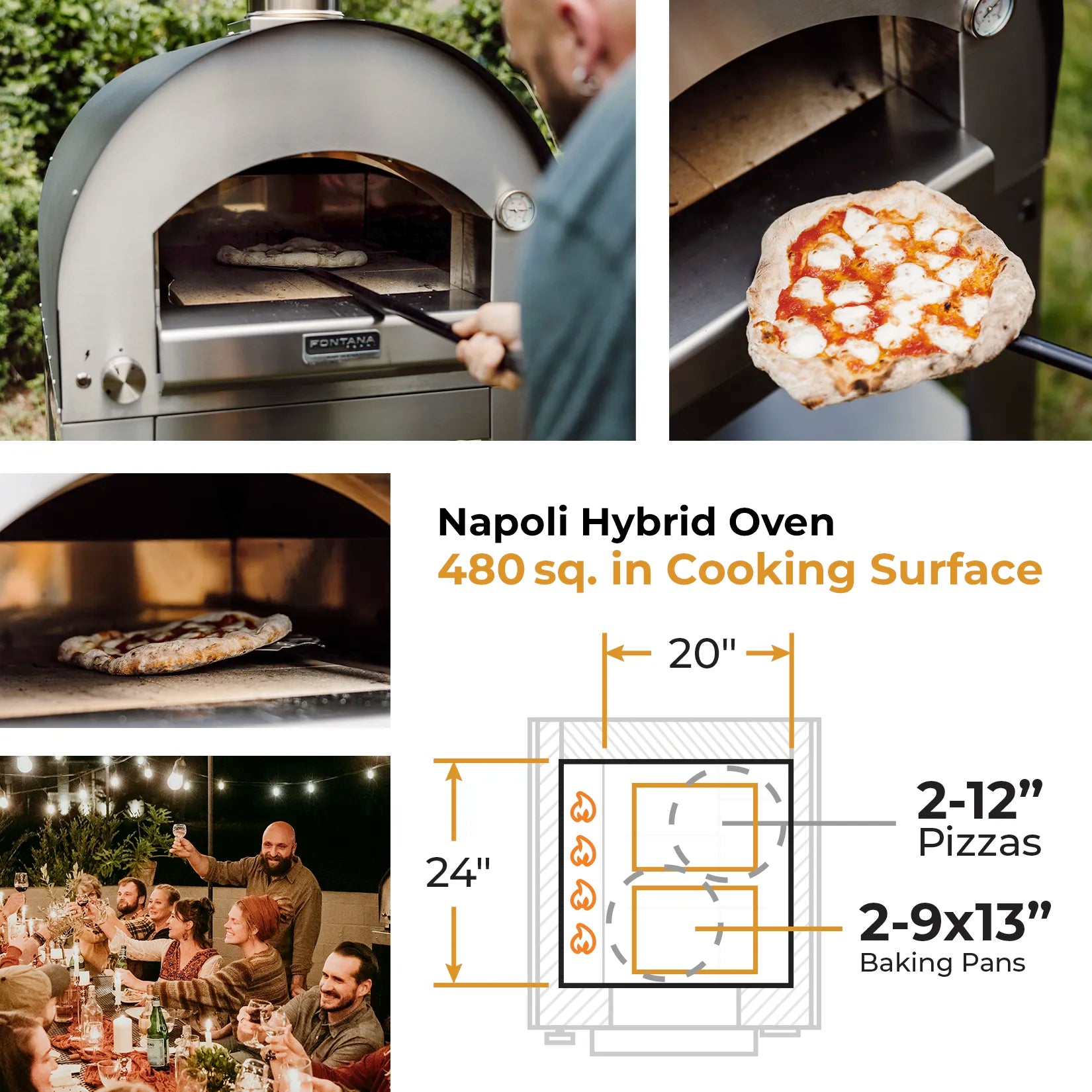 NAPOLI Hybrid Gas & Wood Oven - New Gen Margherita